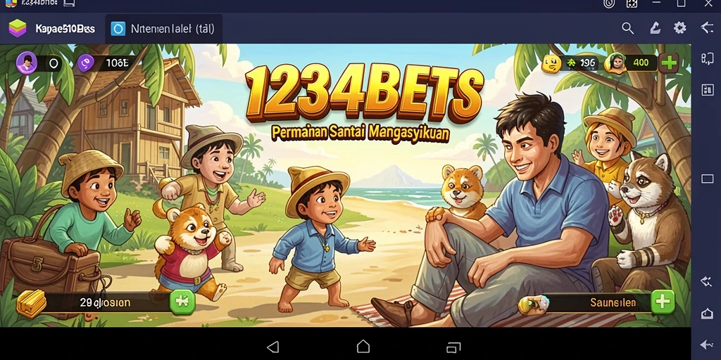 Tangkapan layar menunjukkan momen seru dalam permainan 1234BETS.