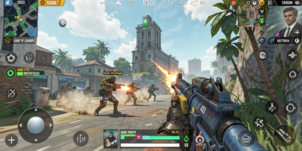 Tampilan menegangkan dari pertempuran dalam gameplay 55KBET.