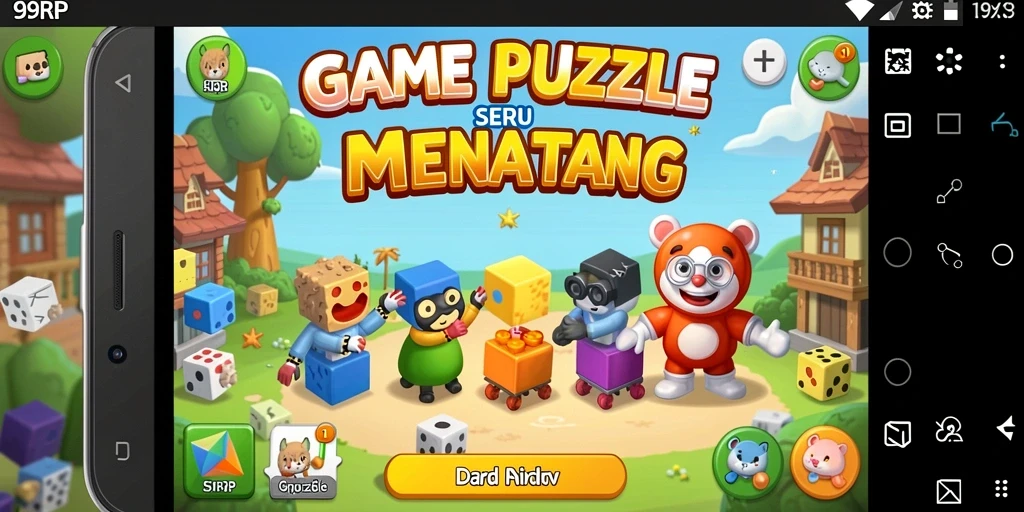 Tampilan gameplay seru dari 99RP yang menantang otak.