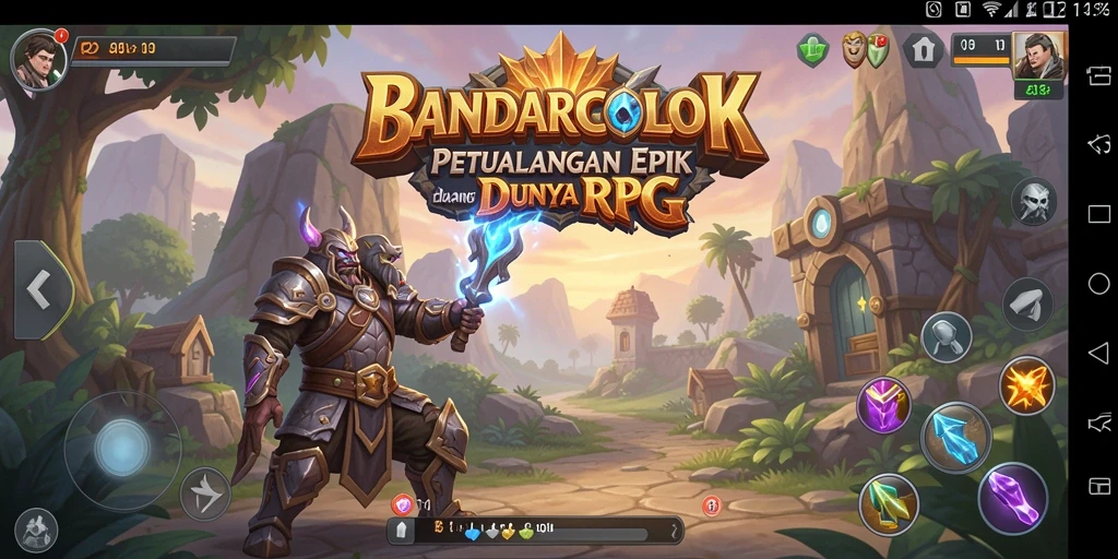 Screenshot utama BANDARCOLOK menampilkan aksi seru dalam permainan RPG.