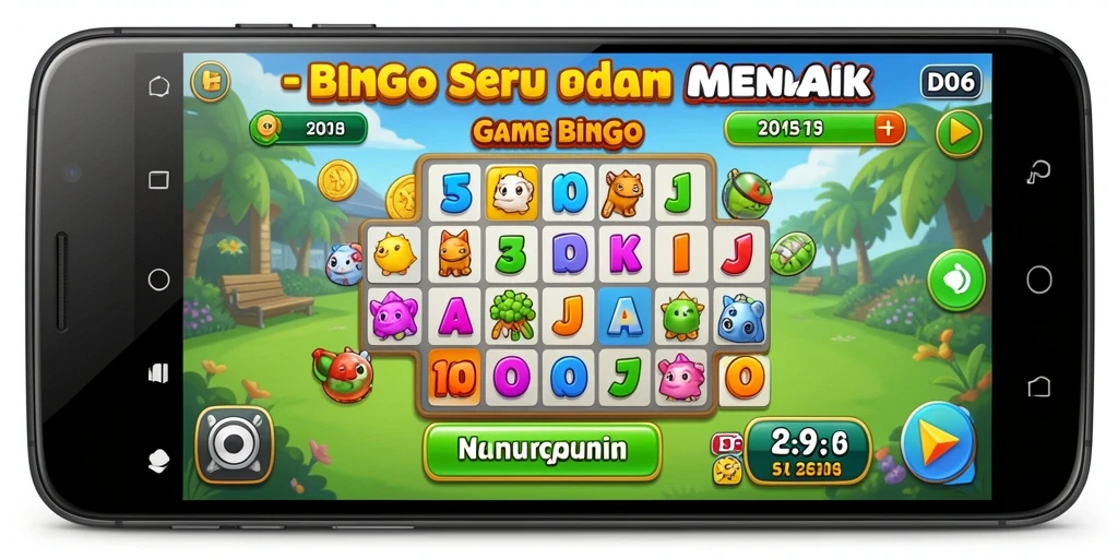 Screenshot gameplay D06 menampilkan momen seru saat bermain Bingo.