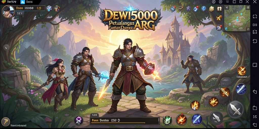 Tampilan penuh aksi dari gameplay DEWI5000 yang mendebarkan.
