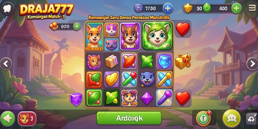 Tampak sangat menarik saat bermain DRAJA777 dalam mode Match-3.