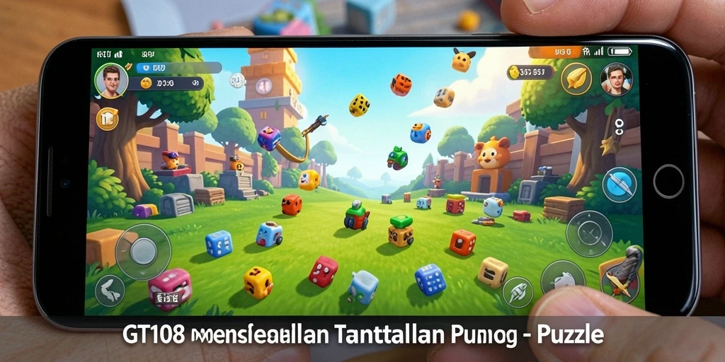 Screenshot gameplay GT108 menampilkan tantangan puzzle yang menarik.