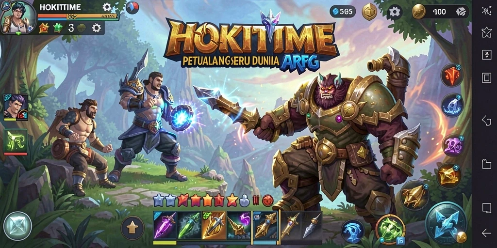 Gameplay seru HOKITIME dengan pertarungan epik.