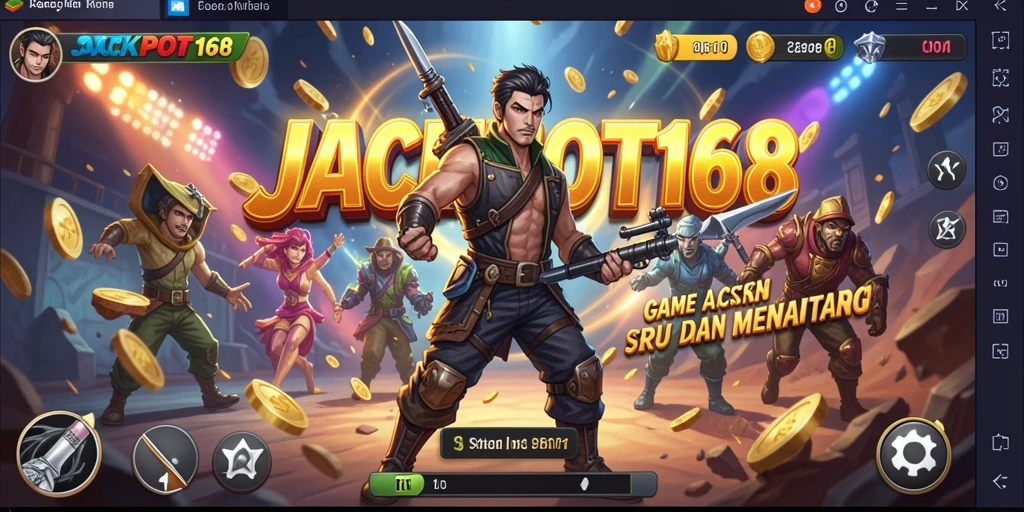 Tampilan seru dari gameplay JACKPOT168 yang penuh aksi.