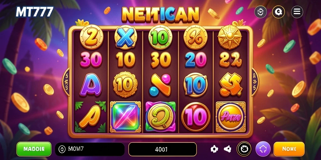 Screenshot gameplay MT777 menampilkan putaran Slot yang menarik dan peluang menang.