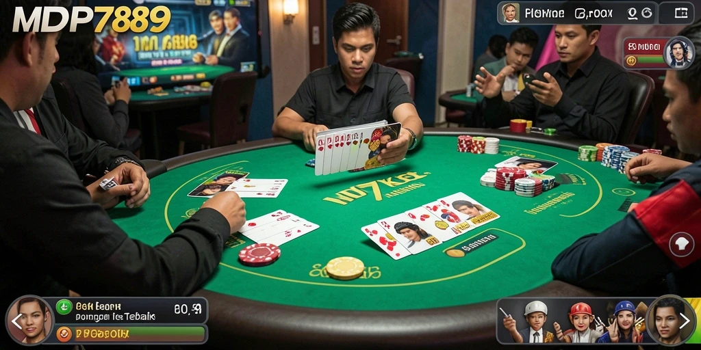 Screenshot gameplay MVP789 menampilkan aksi seru dalam permainan poker.