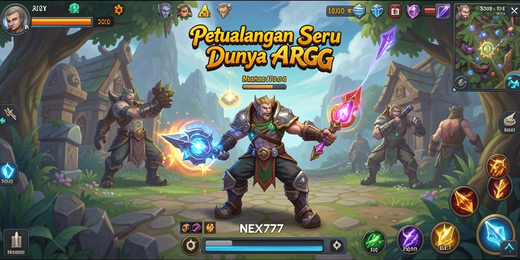 Tampilan gameplay menarik dari NEX777 dalam suasana ARPG.