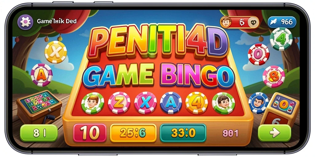Tampilan gameplay menarik dari aplikasi PENITI4D dengan tema Bingo.