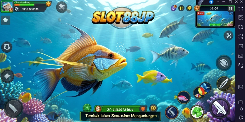 Tampilan gameplay menembak ikan yang seru di SLOT88JP.