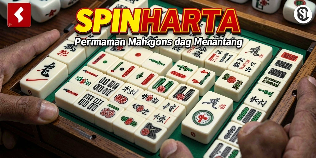 Screenshot permainan SPINHARTA menampilkan aksi Mahjong yang seru.