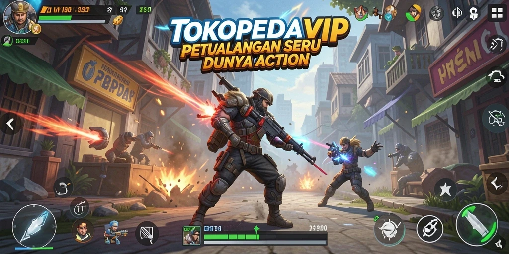 Tampilan gameplay seru dari TOKOPEDIAVIP dengan aksi mendebarkan.