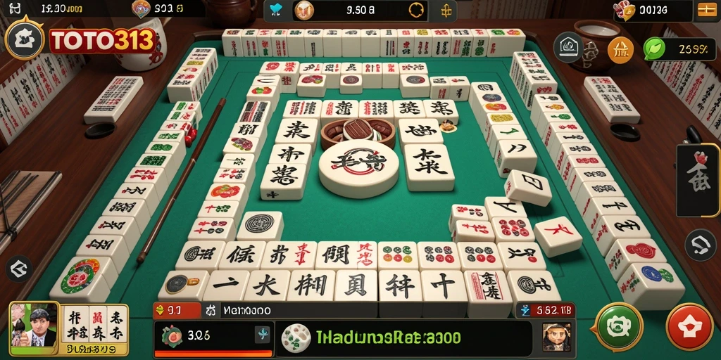 Screenshot gameplay TOTO313 menampilkan keseruan bermain Mahjong.