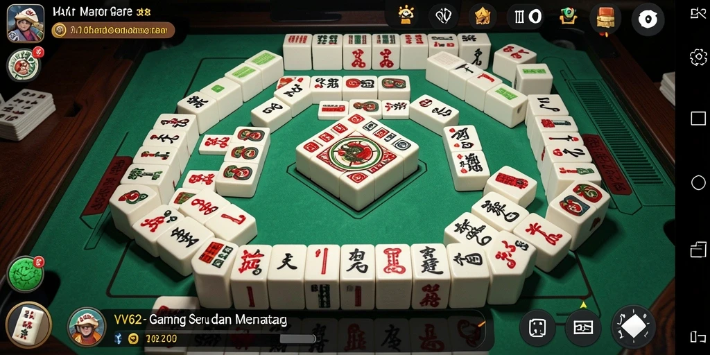 Tampilan gameplay seru dalam game Mahjong VV62.