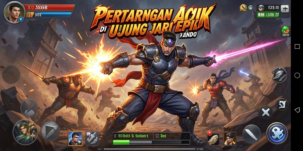 Tangkapan layar utama XO368 menampilkan aksi pertarungan yang mendebarkan.